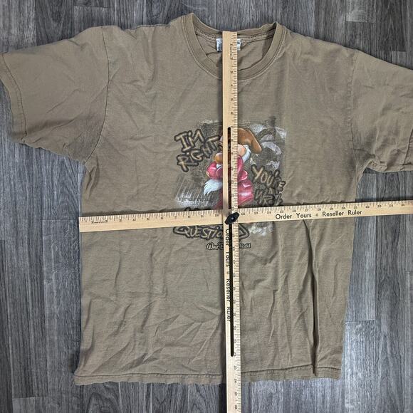 Walt Disney World Grumpy Graphic Tee Men’s Vintage Style Brown Character Shirt - Picture 3 of 6